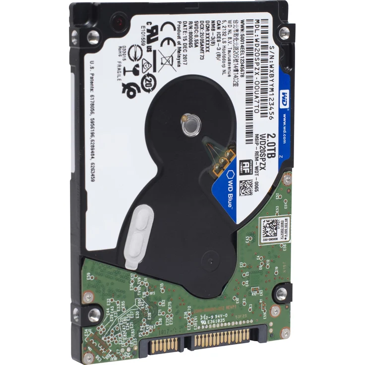 WD Blue WD20SPZX - Festplatte - 2 TB - intern - 2.5 Zoll (6.4 cm) - SATA 6Gb/s - 5400 rpm - Puffer: 128 MB (WD20SPZX) – Bild 3