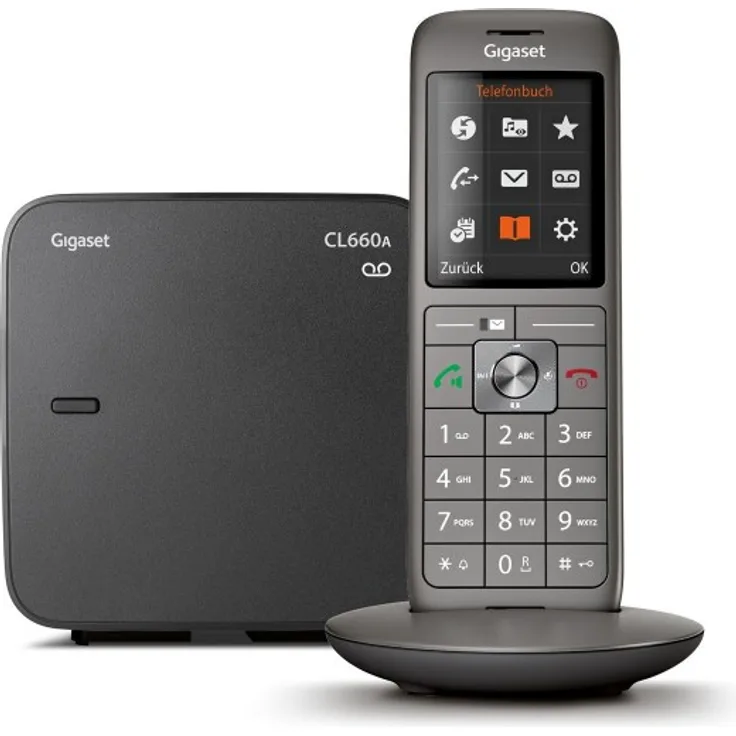 Gigaset CL660A Analog-Telefon grau mit AB