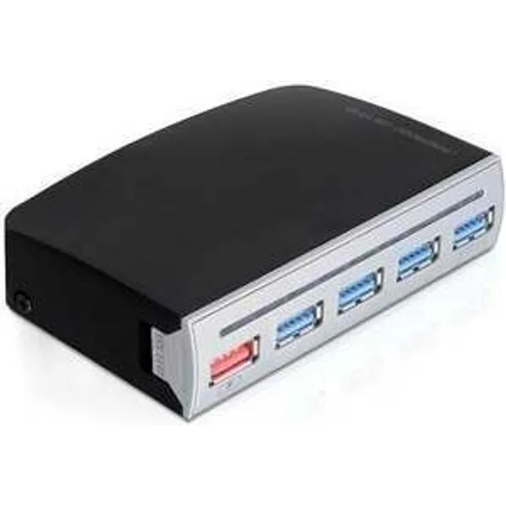 DeLock 4 Port USB 3.0 Hub, 1 Port USB Strom intern-extern schwarz