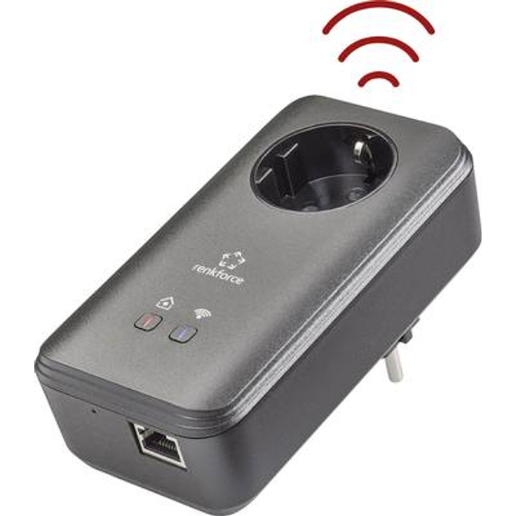 Renkforce PL600D WiFi Powerline WLAN Einzel Adapter 500 MBit/s (RF-3385556)