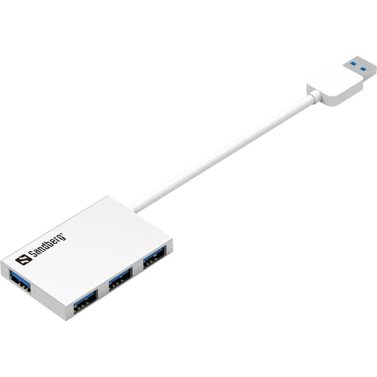 Sandberg 133-88 USB 3.0 Pocket Hub 4 Port Silber – Bild 1