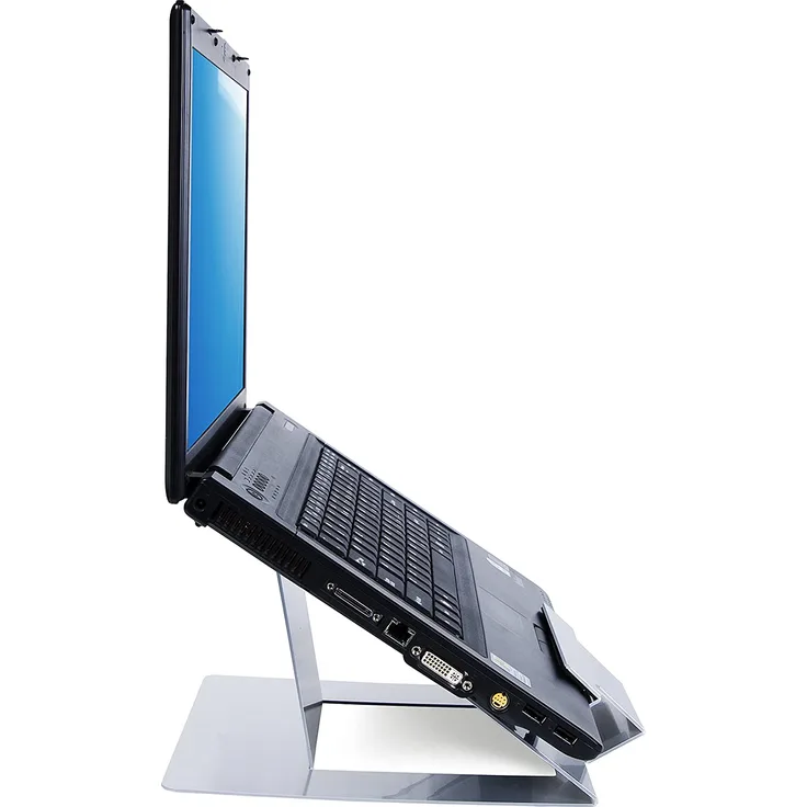 Dataflex HV 388 ErgoFold II Laptopständer (Tragkraft max. 4kg, bis 45,7 cm (18 Zoll) Bildschirmdiagonale, mit Schutzfolie) Silber