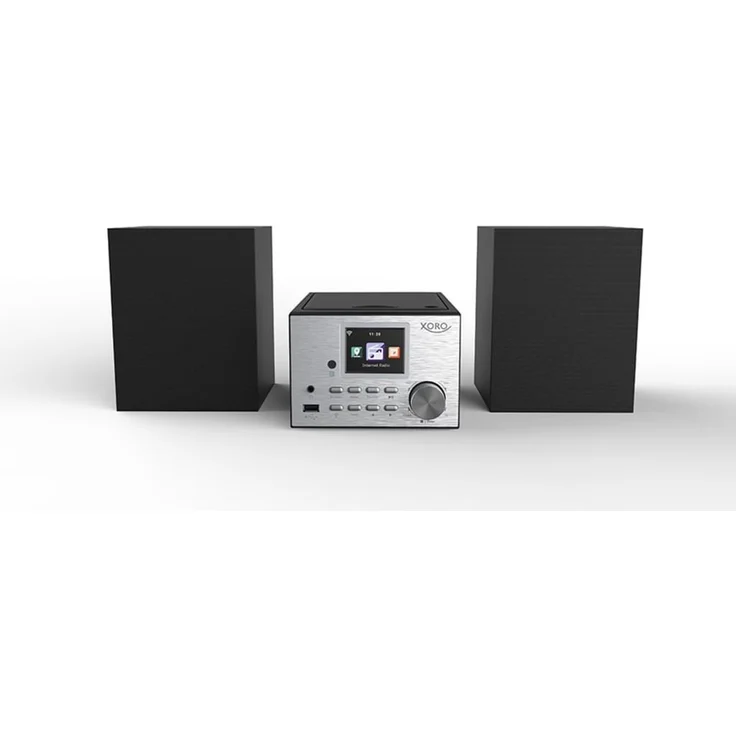 Xoro HMT 500 - Micro System Internet-- DAB+-FM-Radio, CD Player, Bluetooth, Mediaplayer, 2.4'' Farbdisplay, RC ,2x10W