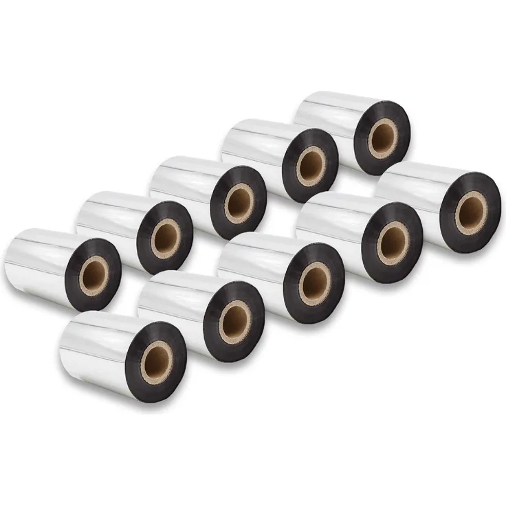 vhbw 10x Thermo-Folie Thermotransferband schwarz 90mm passend für Fax Drucker Citizen 2001, 4081, 4121, 631, 7201e, 8301, 9001, 9301, CL-S700, CL-S703