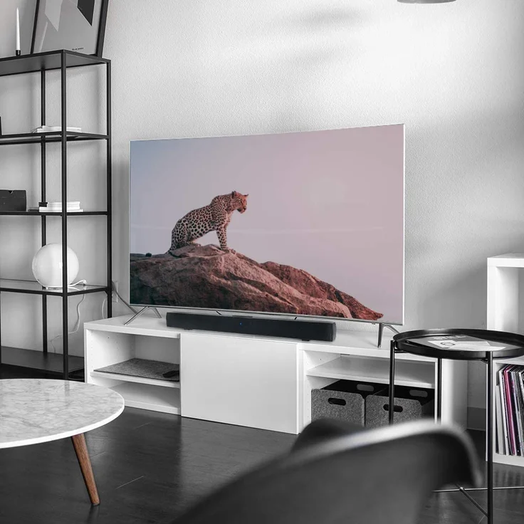 Muse TV 2.0 Soundbar ohne Subwoofer, kabellos/kabelgebunden, geeignet für TV, schwarz (2017) – Bild 3
