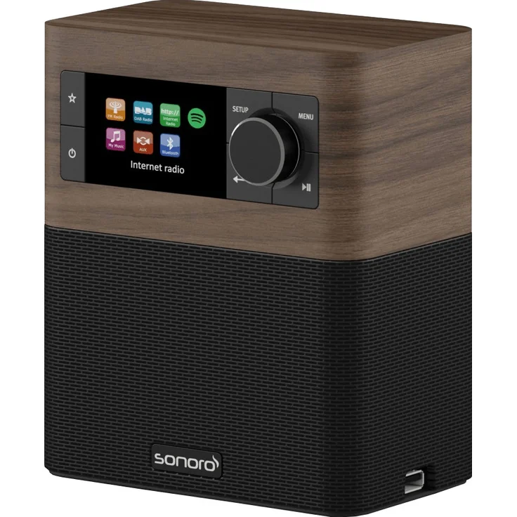 Sonoro sonoroSTREAM (2018) Internetradio mit Bluetooth, WLAN, TFT-Display, Wecker, schwarz, braun - Preisvergleich – Bild 3