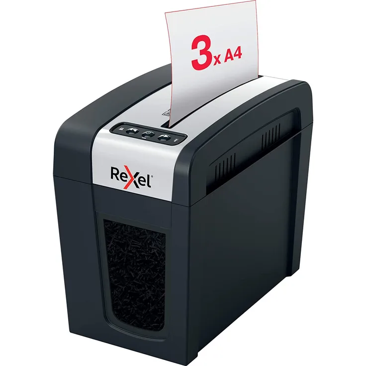Rexel MC3-SL Aktenvernichter Mikrogeschnittene Zerkleinerung 60 dB Schwarz (2020131EU)