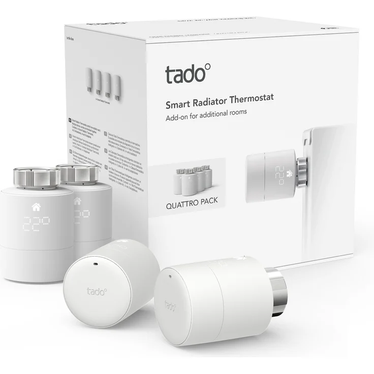 tado° Smartes Zusatz Heizkörper-Thermostat - Quattro Pack für Einzelraumsteuerung, Einfach selbst zu installieren, Designed in Germany – Bild 2