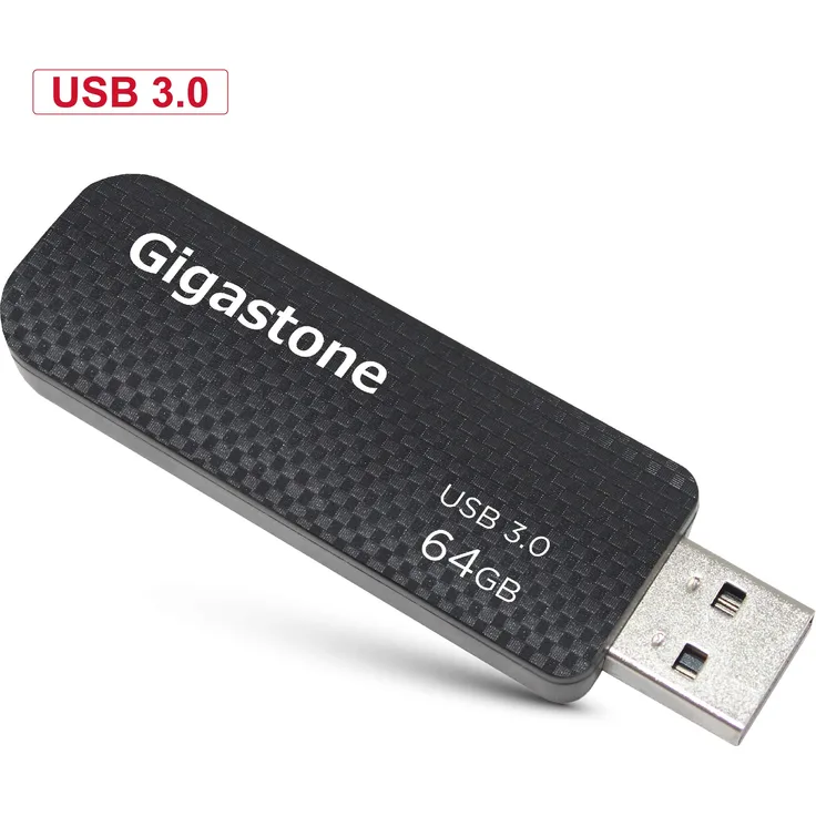 Gigastone USB-Stick (64 GB, USB 3.0, Kappenlos, einziehbares Design)