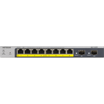 Netgear GS110TP 10-Port Gigabit Ethernet LAN PoE Switch Smart Managed Pro (8x PoE+ 55W, 2x 1G-SFP, flexibles Management lokal oder Remote per Insight Cloud, lüfterlos, mit ProSAFE Lifetime-)
