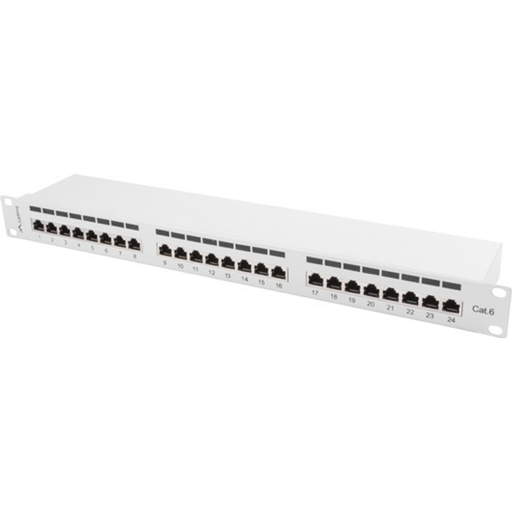 lanberg Patch Panel 24 Port 1U, CAT. 6, Shielded, Gray