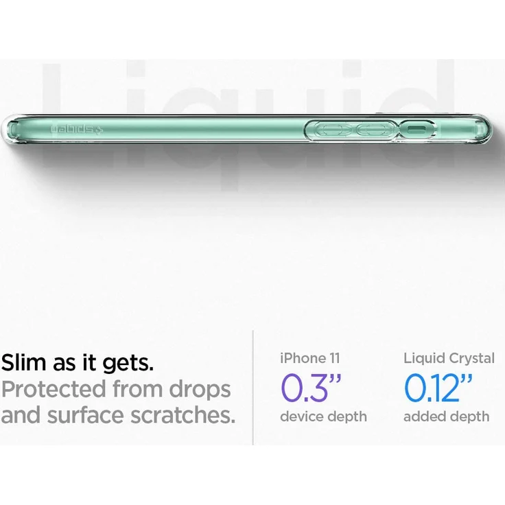 Spigen Liquid Crystal Hülle, geeignet für Apple iPhone 11, Crystal Clear, Handy-Schutzhülle, transparent (076CS27179) – Bild 6
