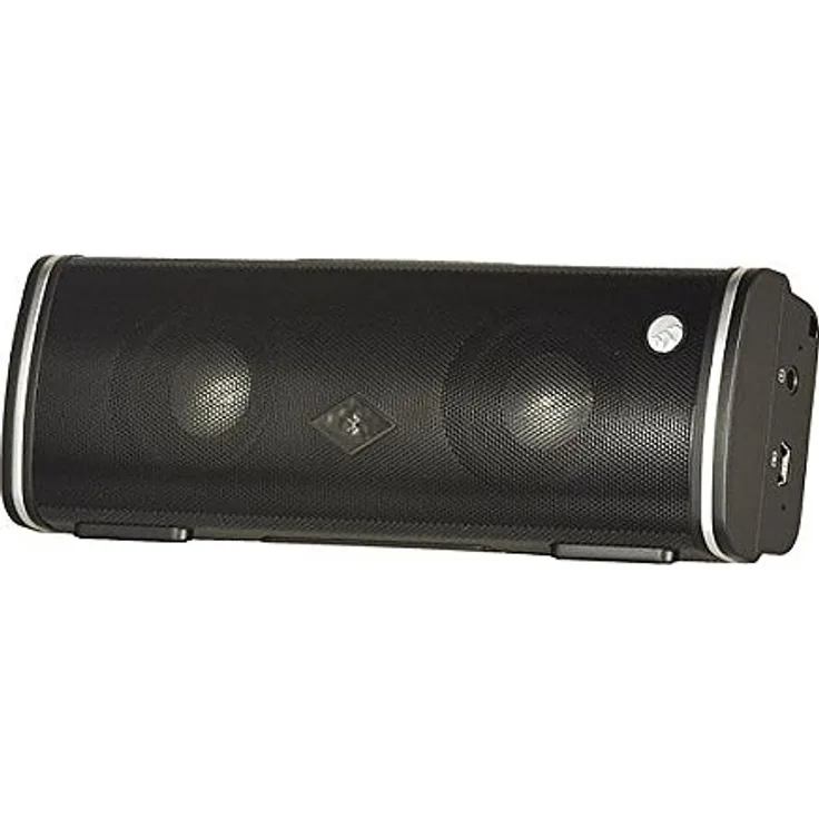 Albrecht MAX-treme Bluetooth Lautsprecher, schwarz inkl. Mikrofon für Freisprecheinrichtung, Akku