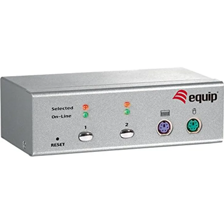 Equip 331502 Silber Tastatur/Video/Maus KVM-Switch
