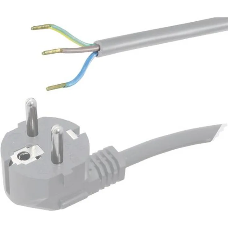 HAWA 1008229 Strom Anschlusskabel Grau 5.00m