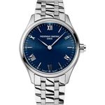 Frederique Constant Geneve SMARTWATCH GENTS VITALITY FC-287N5B6B Hybrid-Smartwatch Herren, Edelstahlgehäuse, Edelstahlarmband, Blau/Silber
