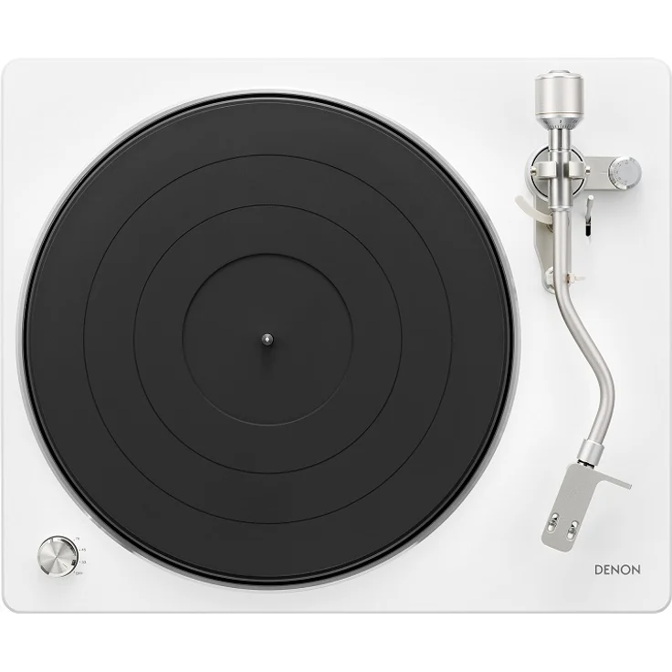 Denon DP400BKEM Plattenspieler (Riemenantrieb, Tonarmlift, eingebauter Vorverstärker, S-Tonarm) Weiß – Bild 5