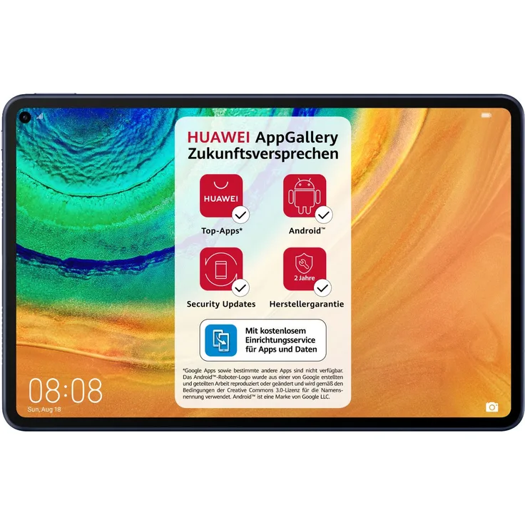 Huawei MatePad Pro Quad-HD-Auflösung 10,8 Zoll, WLAN-Tablet, Octa-Core, 6 GB RAM, 128 GB Speicher, Android, Midnight Grey (53010WLS)