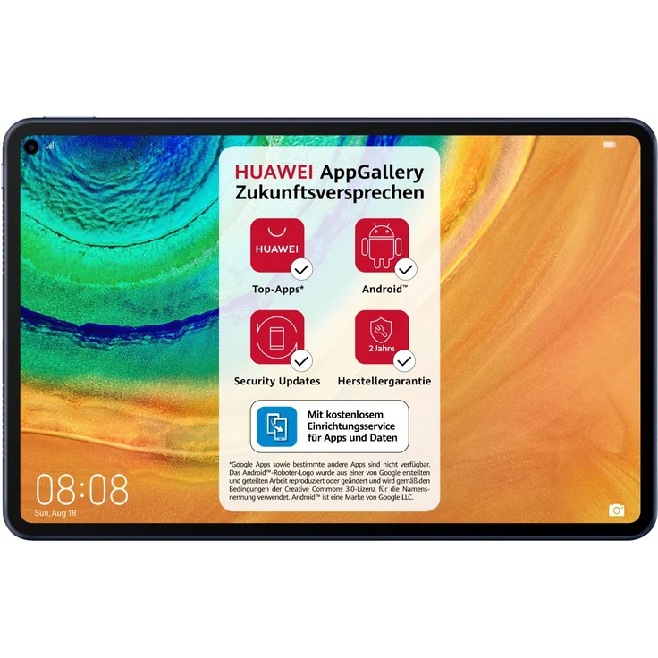 Huawei MatePad Pro Quad-HD-Auflösung 10,8 Zoll, WLAN-Tablet, Octa-Core, 6 GB RAM, 128 GB Speicher, Android, Midnight Grey (53010WLS) – Bild 1