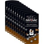 Rayovac Acoustic Zink Luft Hörgerätebatterie in der Größe (mit 60 Batterien geeignet für Hörgeräte Hörhilfen Hörverstärker) braun, 312 Pack