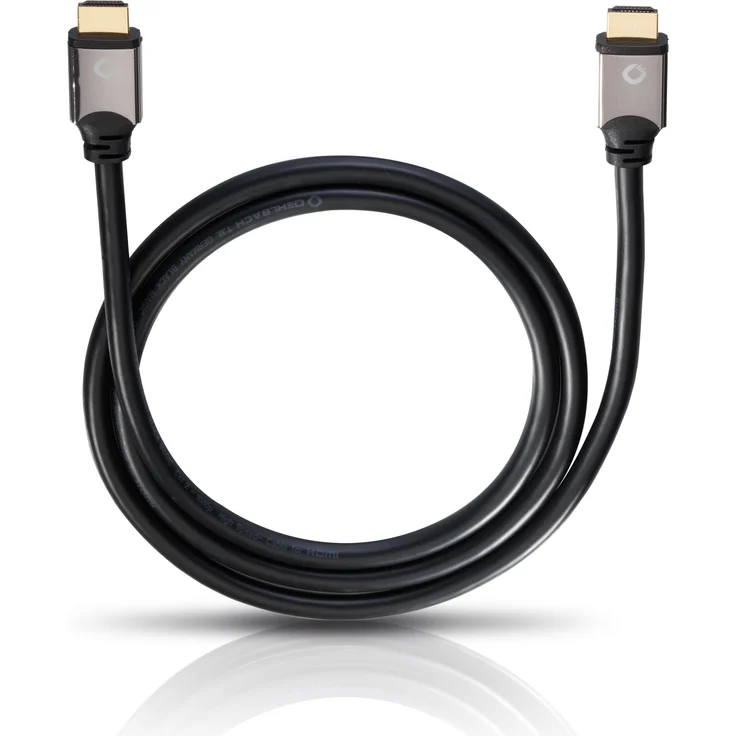 Oehlbach Black Magic, High Speed Ethernet HDMI-KABEL, 4k Ultra HD 50/60Hz, 2160p, 21:9 Cinema, HDR, 3D, 18Gbit/s, OFC 10m – Bild 1