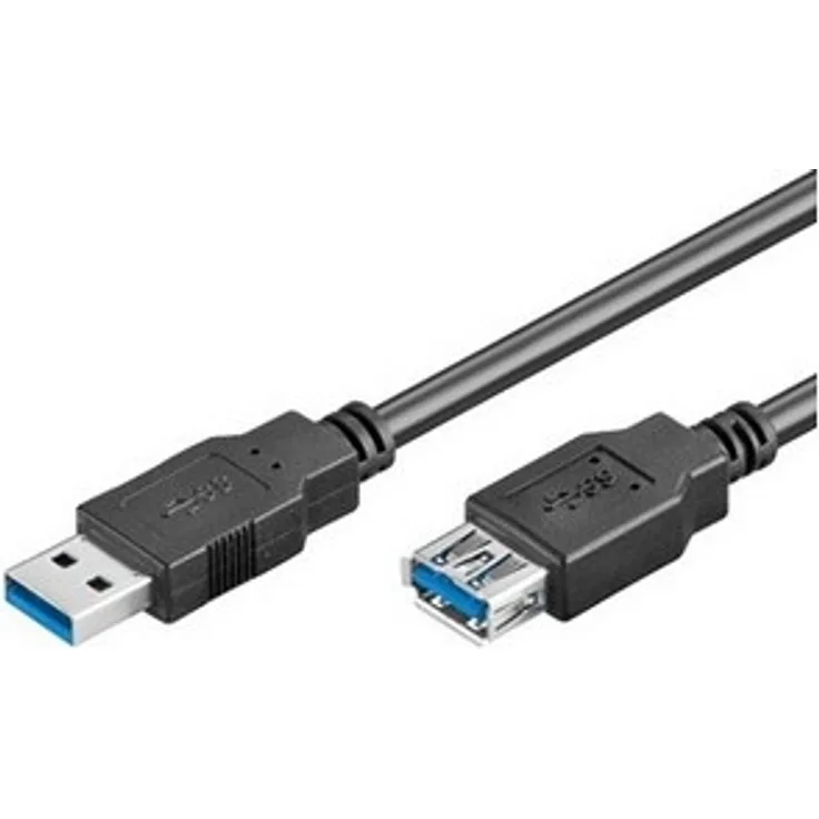 Wentronic USB 3.0 Kabel (A-Stecker auf A-Buchse) schwarz 1,8m