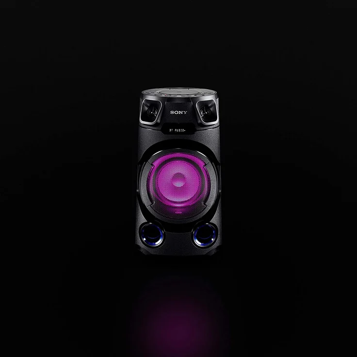 Sony MHC-V13 Leistungsstarkes Audiosystem, Bluetooth-Lautsprecher für Party, (150 Watt Ausgangsleistung, Mega Bass, Bluetooth und NFC) Schwarz – Bild 7