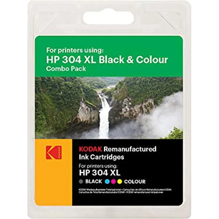 Kodak Supplies 185H030417 passend für HP DJ2620 Tinte (2) Multicolor kompatibel zu HP304XL-N9K08AE-N9K07AE 15ml schwarz-18ml Color