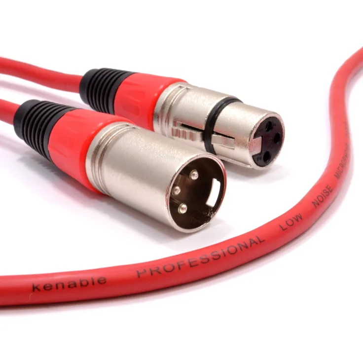 XLR Mikrofon Anschlusskabel Männlich Zum Weiblich Audio Kabel Rot 4 m