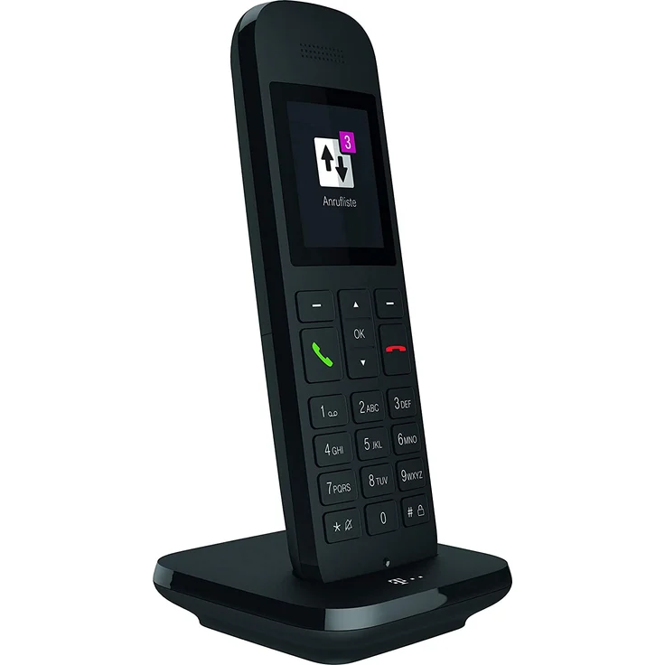 Telekom Speedphone 12 schnurloses Festnetztelefon, zur Nutzung an aktuellen Routern mit DECT-CAT-iq Schnittstelle (z.B. Speedport, Fritzbox), 5 cm Farbdisplay, VoIP-Telefon, schwarz – Bild 3