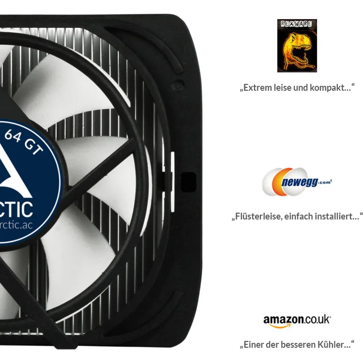 Arctic Alpine 64 GT - Prozessorkühler - (Socket 754, Socket 939, Socket AM2, Socket AM2+) - 80 mm (Alpine 64 GT)