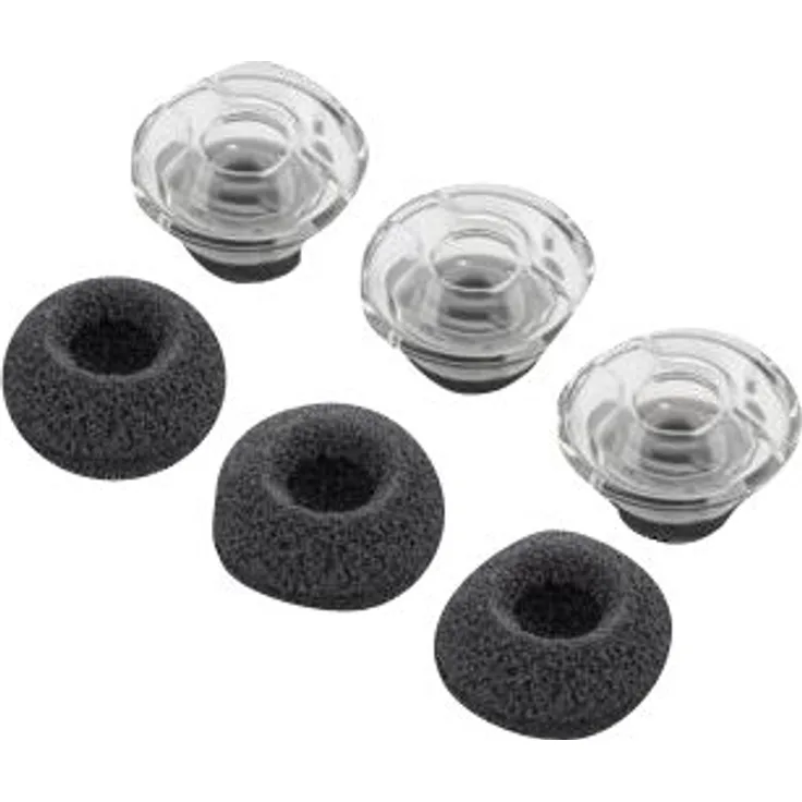 Plantronics 89037-02 Ohrstück und Schaumstoff, 3 Paar Klar