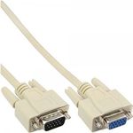 InLine - VGA-Verlängerungskabel - HD-15 (M) - HD-15 (W) - 1,0m - geformt - beige (17737)