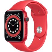 Apple Watch Series 6 Smartwatch GPS, 44mm, Aluminiumgehäuse PRODUCT(RED), Sportarmband PRODUCT(RED)