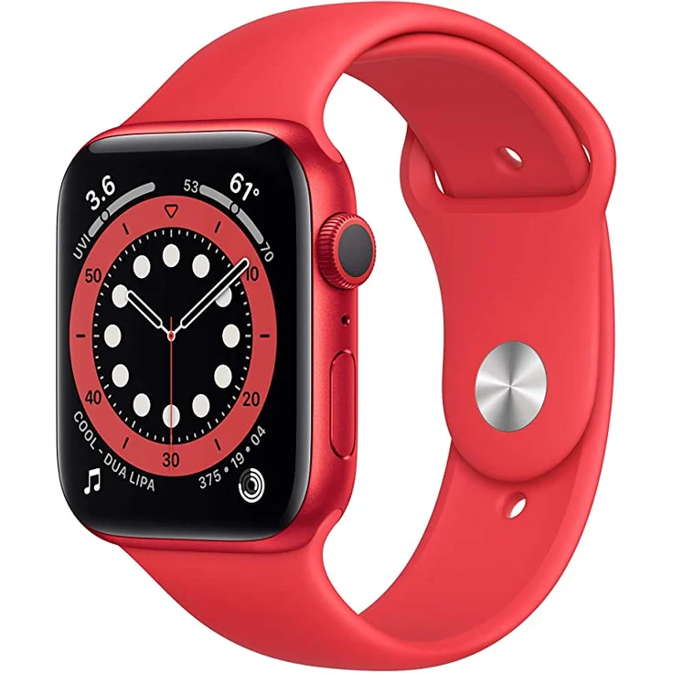Apple Watch Series 6 Smartwatch GPS, 44mm, Aluminiumgehäuse PRODUCT(RED), Sportarmband PRODUCT(RED) - Preisvergleich – Bild 1