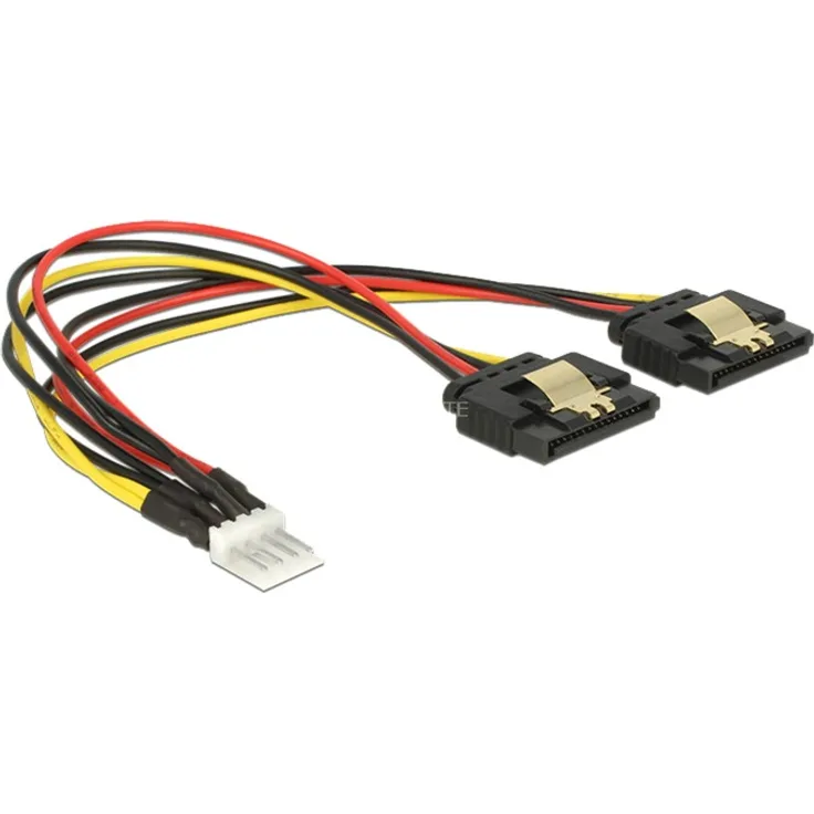 DeLOCK - Netzteil - 4-Pin-Mini-Stromversorgungsstecker (M) bis SATA Leistung (W) - 5 / 12 V - 20 cm (85236)