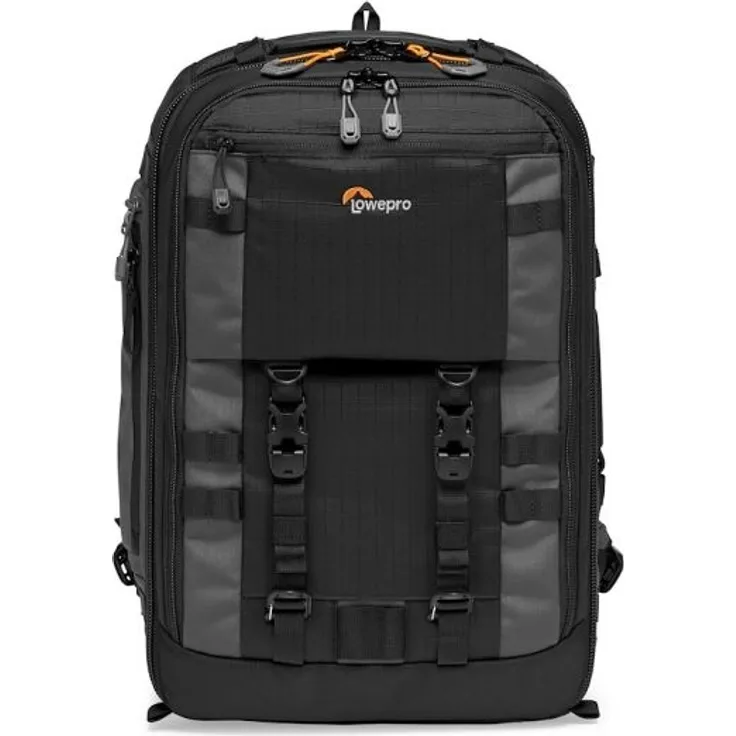 Lowepro LP37268-PWW Pro Trekker BP 350 AW II Kamerarucksack mit MaxFit Einteilern, für 15-Zoll-Laptop-iPad, spiegellose Profikamera-DSLR, Sony, Canon, Nikon, Gimbal, Drohne, DJI, schwarz-dunkelgrau