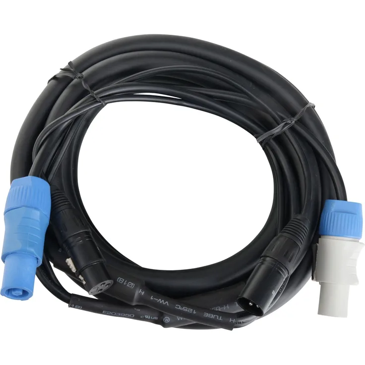 Pronomic Stage PPD-5 Hybridkabel Powerplug-DMX 10m (ideal zur Verkabelung von Lichteffekten & Bühnenbeleuchtung)