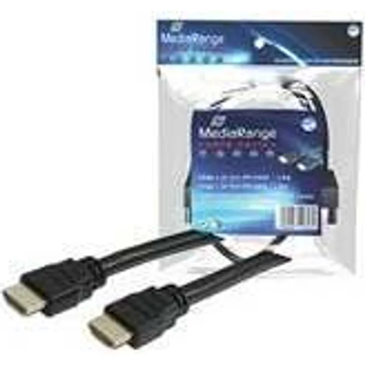 MediaRange MRCS114 HDMI-Kabel (vergoldet, Stecker 1.3 auf Stecker 1.3, 5 m) schwarz