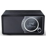 SHARP DR-450 (BK) DAB, DAB+ Digitalradio, Bluetooth, FM Radio, Alarm--Schlaf und Snooze-Funktion, Holzoptik, Schwarz