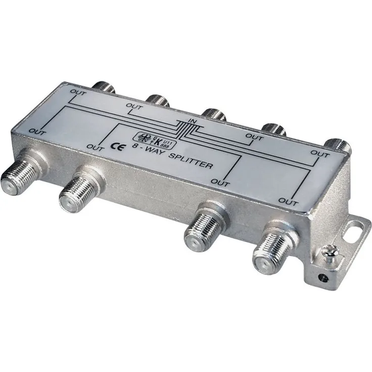 SAT Verteiler Splitter 8-fach F-Kupplung - 8x F-Kupplung High Quality Serie 5-1000 MHz