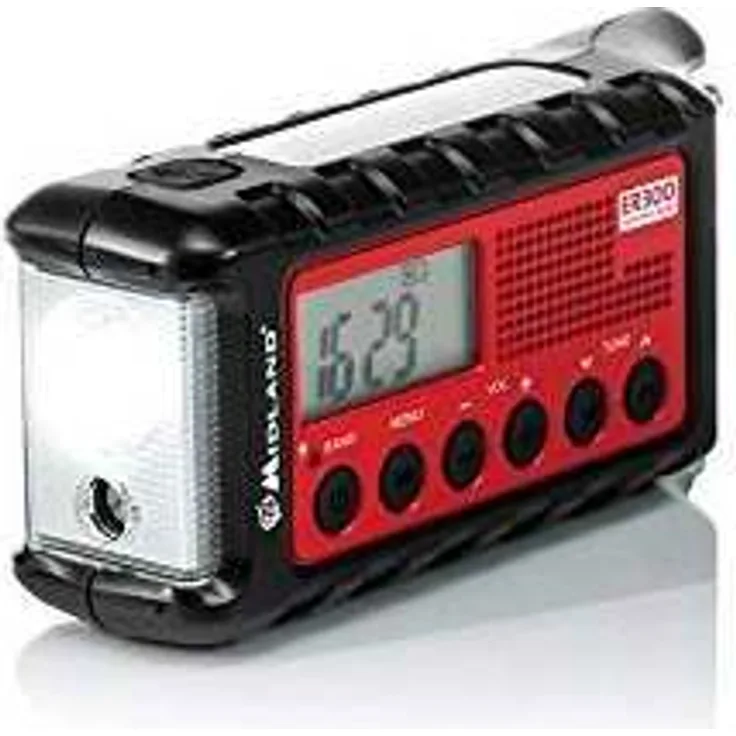 Midland ER300 Handkurbel Surival Outdoor-Radio , UKW , inkl. PowerBank Funktion , Solar , Handkurbel und SOS Lampe