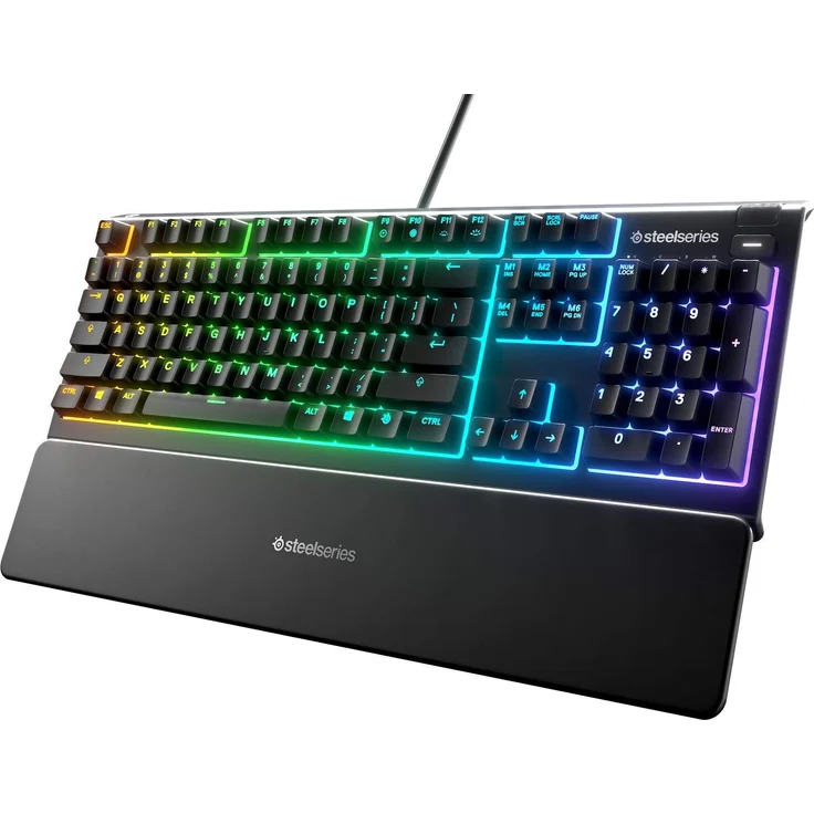 SteelSeries Apex 3 Gaming-Tastatur RGB, 10 Zonen, magnetische Handgelenkauflage, QWERTY-Layout Italienisch QWERTY – Bild 1