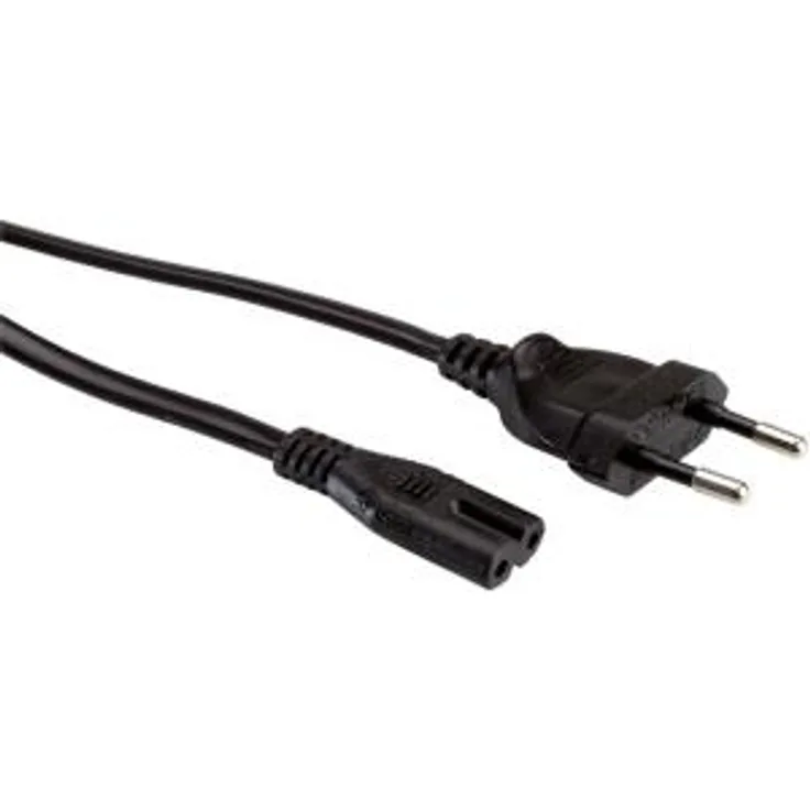 ROLINE - Stromkabel - Eurostecker (M) bis IEC 60320 C7 (M) - Wechselstrom 250 V - 2.5 A - 3 m - Schwarz - Europa (19.07.2078)