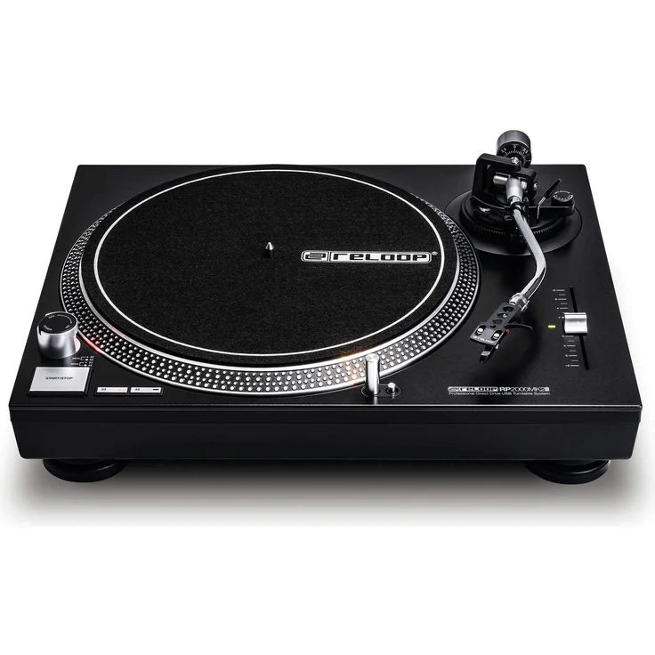 Reloop RP-2000 USB MK2 - quarzgesteuerter DJ-Plattenspieler mit Direktantrieb, 33 1-3 und 45 RPM, USB-Audio-Ausgang, präzisierter Pitch (+--8 %), schwarz – Bild 1