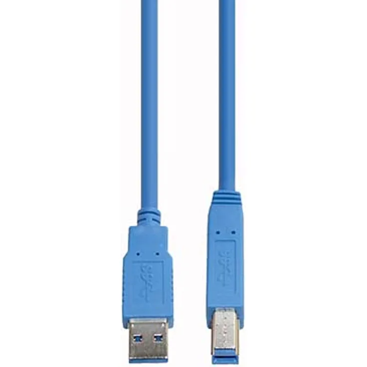 e+p CC 302. Kabellänge: 1,5 m, Anschluss 1: USB A, Anschluss 2: USB B, USB-Version: 3.0 (3.1 Gen 1), Steckerverbindergeschlecht: Männlich/Männlich, Produktfarbe: Blau (CC302)
