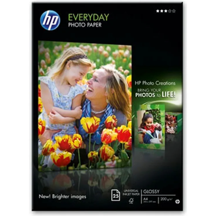 HP Q5451A Everyday Glossy Photopaper 25 A4 Druckerpapier - Preisvergleich