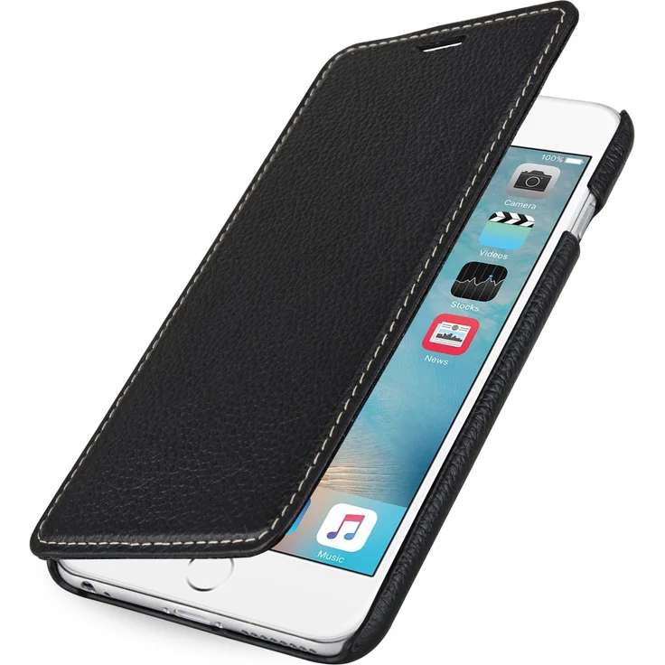 StilGut Handyhülle für Apple iPhone 6s Plus Book Type aus Leder ohne Clip