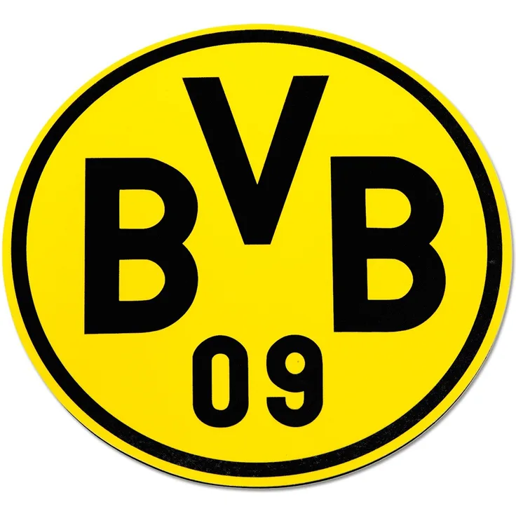BVB 9404100 Mousepad rund schwarz/gelb