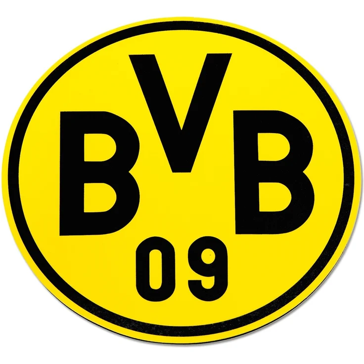 BVB 9404100 Mousepad rund schwarz/gelb